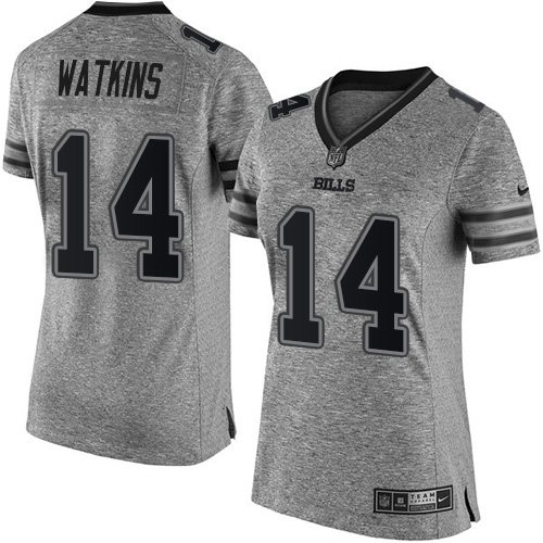 Women's Limited Sammy Watkins Nike Jersey Gray - #14 Gridiron NFL Buffalo Bills